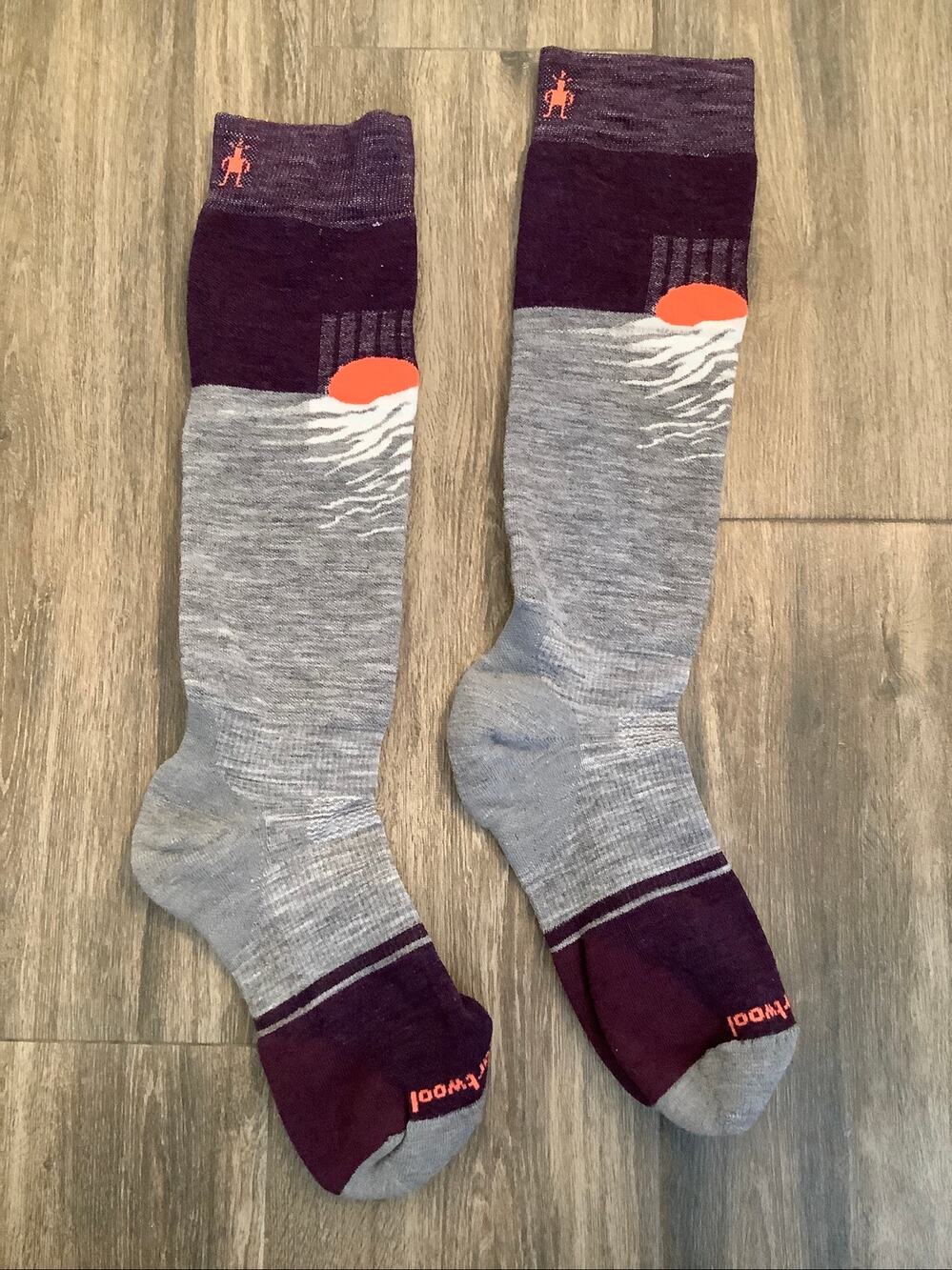 Smartwool MD Snowboard Targeted Cushion Valley Sunset Over The Calf Socks D31-4
